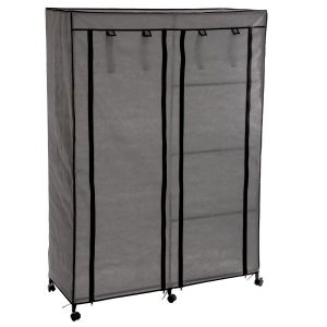 Decoratie Armoire roulettes 1 penderie 5 étagères