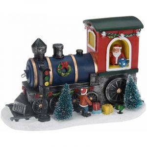 Ose Village de No&euml;l &agrave; pile - Locomotive du P&egrave;re No&euml;l multicolore 22 - multicolore