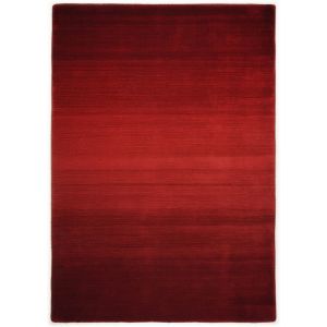 Theko Tapis dégradé de couleur en laine Rouge 90x160
