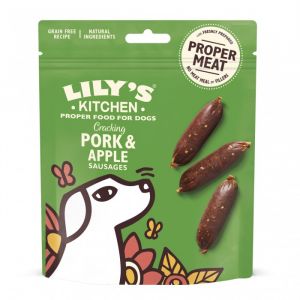 Lily's Kitchen Friandises pour Chien Saucisses croustillantes au Porc et à la Pomme 8 x70 g