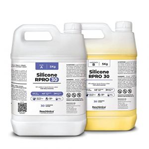 Caoutchouc de silicone liquide 1:1 pour moulage R PRO 30, non toxique, pour moules durs et compatible avec les résines, la cire, le plâtre et d'autres matériaux