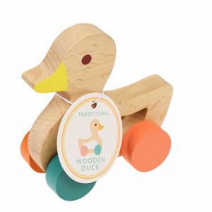 Canard à pousser en bois bébé Rex London Canard