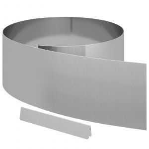 VidaXL Bordure De Jardin 4 Pcs Argent 450 X 25 Cm Acier Galvanisé