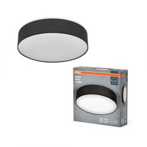 Osram Plafonnier ORBIS PARIS, noir, Ø 40 cm, textile, E27