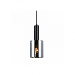 Image de Italux Luminaire Center Suspension design Sardo Noir et verre fumé