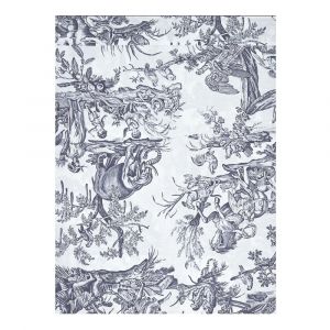 Anne de Solène Drap plat coton bleu foncé 180x290 cm