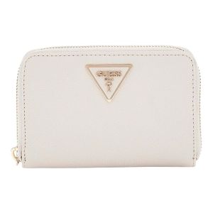 Guess Porte monnaie Laurel slg medium zip around Ecru
