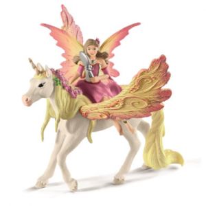 Schleich Figurine 70568 F&eacute;e Feya et une licorne ail&eacute;e