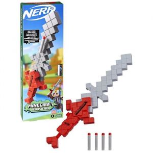 Hasbro Minecraft Sox Foil - Epée lance-fléchettes, inclut 4 fléchettes Elite Officielles Multicolore