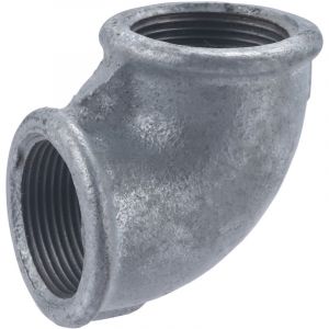 Image de Sans marque Raccord coudé 90° pour pour tube en acier galvanisé, femelle/femelle, diam. 33 x 42 mm