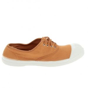 Bensimon Tennis à lacets coton Orange - Couleur Orange - Taille 36