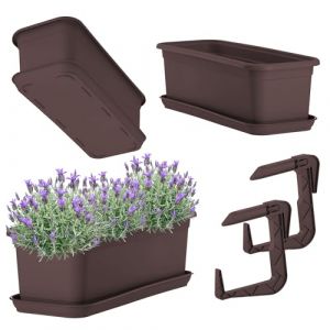 Pot de Fleur de Balcon 40cm avec Poign&eacute;es - Kadax