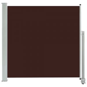Auvent paravent store brise-vue latéral rétractable de patio jardin terrasse balcon protection visuelle écran 160 x 300 cm marron 02_0007286
