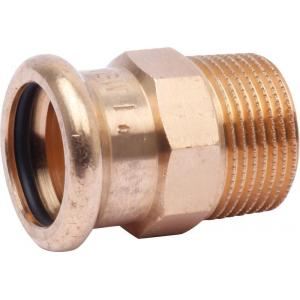 SANHA Press 1824335114 - Mamelon en bronze à sertir x filetage mâle D35-33x42 sachet de 2 pièces