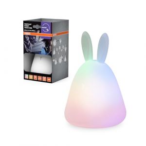 Osram NIGHTLUX TOUCH veilleuse lapin avec fonction de gradation tactile en blanc en plastique, protection IP20, idéale pour chambre d'enfant