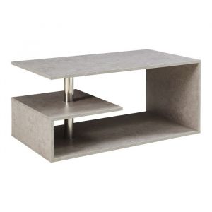 [en.casa] - Table basse Haarlem 90 x 50 x 41 cm effet béton clair