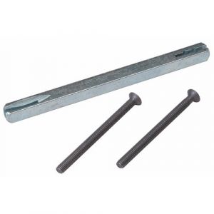 Multimedia Connect Sachet de fixation pour b&eacute;quilles sur plaque perc&eacute;e 1 c&ocirc;t&eacute; et pilliers taraud&eacute;s carr&eacute; vis pointeau fer noir c&eacute;ment&eacute; - BOUVET - TORBEL INDUSTRIE