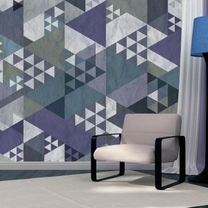 Artgeist Papier Peint "Blue Patchwork" 50x1000cm