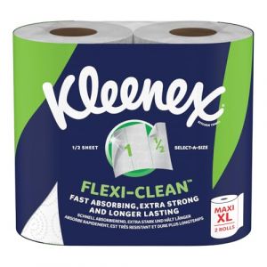 Kleenex Essuie-tout Flexi-clean (6 paquets de 2 rouleaux) - adapté à votre consommation pour un nettoyage rapide - facile et quotidien