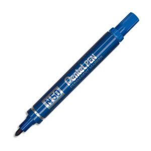 Image de Pentel 12 marqueurs permanent N50 encre bleue pointe ogive