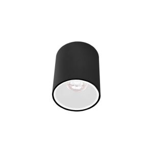 Millumine Spot Essentiel cylindre noir int&eacute;rieur blanc