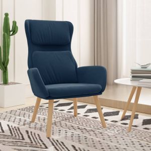 VidaXL Chaise de relaxation Bleu Velours 341361