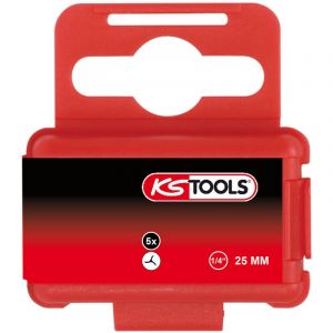 KS Tools 1/4' Embout de vissage TRIWING, 25mm, #3, pack de 5