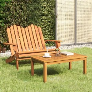 Image de VidaXL Ensemble de salon de jardin Adirondack 2 pcs bois acacia solide Brun