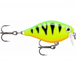 Rapala Leurre de Pêche X-Light Crank Shallow Runner Construction Plastique - Leurre Eau Douce Flottant - Profondeur de Nage 0,9m - Taille 3,5cm / 4g - Fabriqué en Estonie - Fire Tiger