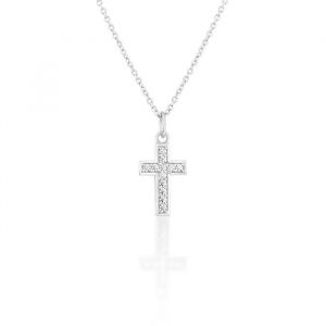 Cleor Collier en argent 925/1000 et zircon