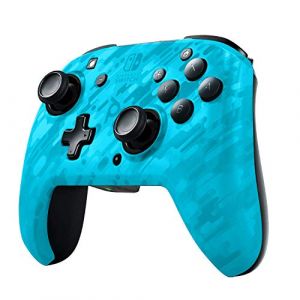PDP Manette Faceoff Deluxe+ Audio sans fil Switch Camo Bleu