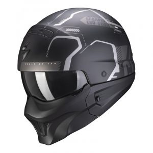 Image de Scorpion EXO-Combat EVO RAM Mat, Casque moto jet, Noir-Argent