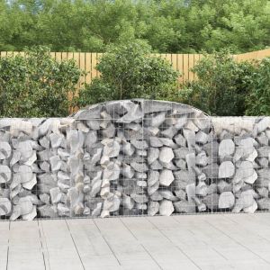 Image de VidaXL Paniers à gabions arqués 20 pcs 300x50x100/120 cm fer galvanisé