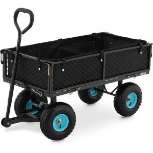 Chariot de plage pliable 300 kg acier noir