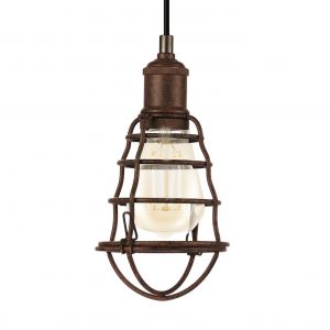 Eglo Lampe suspendue PORT SETON 60 W Marron antique 49809