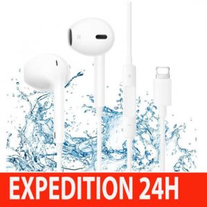 Ecouteurs filaires,Intra-Auriculaires, antibruit stéréo HiFi avec Micro et contrôle du Volume intégrés, Compatible avec iPhone