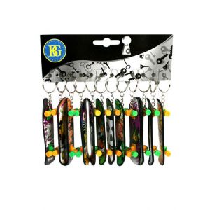 LOT DE 12 PORTE CLEFS SKATE BOARD 10CM