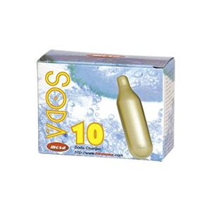 Mastrad F01360 - 10 cartouches Co2 pour siphon à soda (8 g)