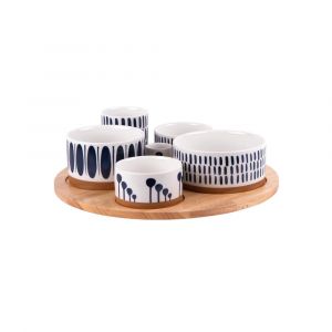 Table passion Service apéritif 6 pièces décoré en porcelaine