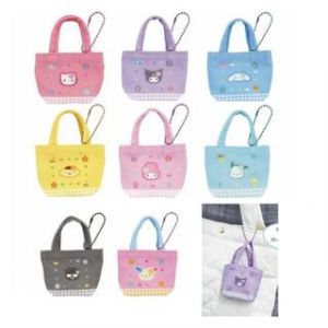 Sanrio Characters Secret Mini Tote Bag Keyring (Blind Box)(8 Types) 1 pc - Random Style (100 x 50 x 30mm)