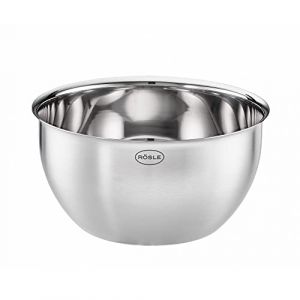 Rösle Basics Line Bol à mélanger en acier inoxydable, 16 cm de diamètre, 8,9 cm de hauteur, Argenté