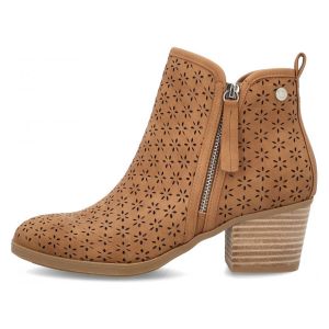 Refresh Stiefelette Femme Camel - Chaussures confortables et polyvalentes - Mode décontractée - Modèle 17278402 (Taille39)