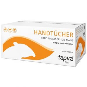 TAPIRA Essuie-mains Plus, 230 x 310 mm, plié en C, blanc