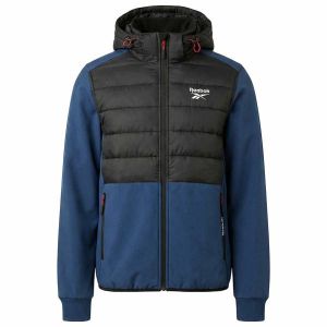 Reebok Mixed Hybrid Hommes Veste de randonn&eacute;e RBO15620-Batik-Bleu