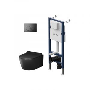 Pack wc : wc suspendu +bâti-support + plaque de déclenchement IIS90138.XB1700MB