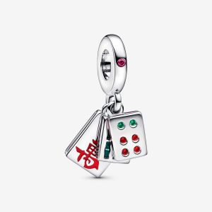 Image de Pandora Charm Pendant Triple Mahjong