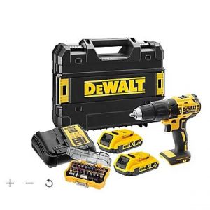 Dewalt Perceuse visseuse &agrave; percussion sans fil DCD778D2TA 18V - 2x2Ah + accessoires