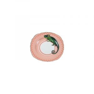 6 Assiettes à dessert en Porcelaine Caméléon Carnival roses - D.16 cm