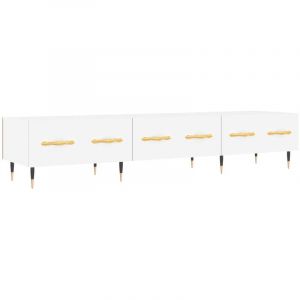 VidaXL Meuble tv blanc 150x36x30 cm bois d'ingénierie - Blanc