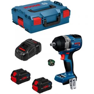 Bosch Clé à Chocs GDS 18V-750 C (2 x 8,0 Ah ProCORE GAL1880CV L-Boxx 136 module Bluetooth GCY42)